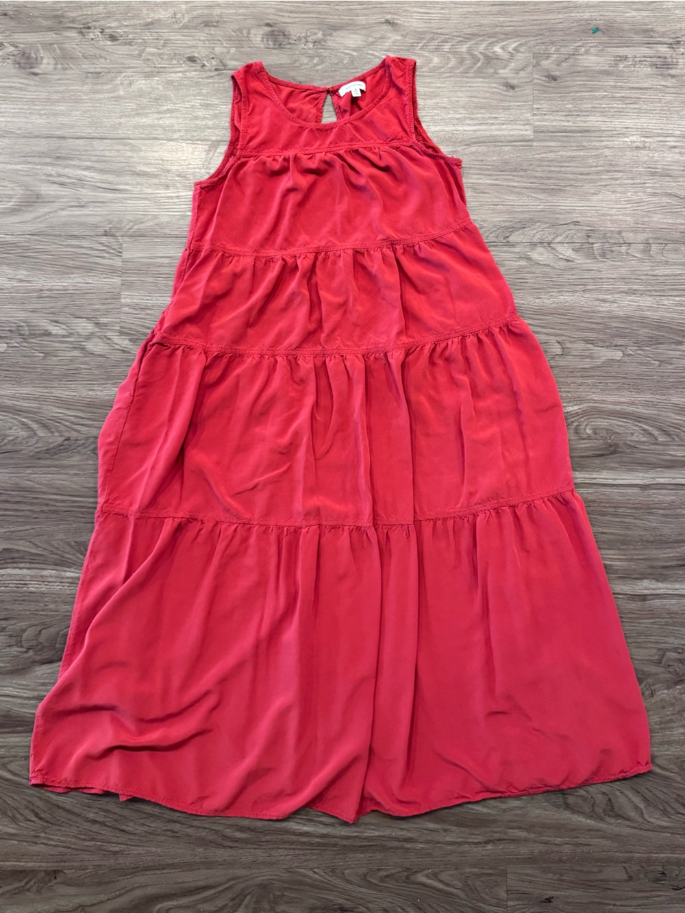 Max Studio Red Tiered Maxi Dress